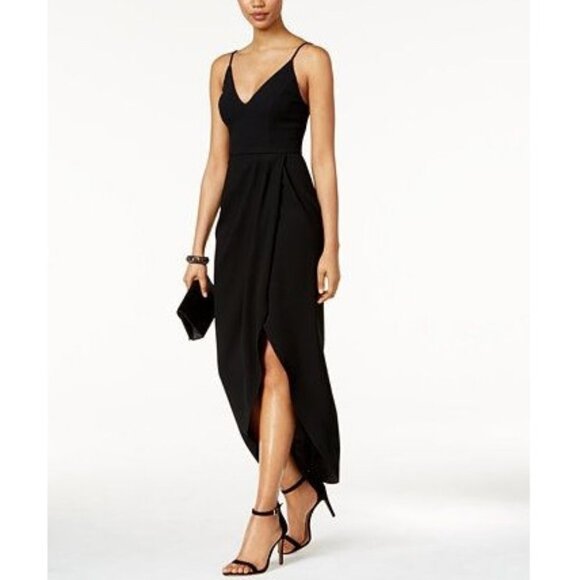 Xscape Crepe Draped Dress - Picture 1 of 9